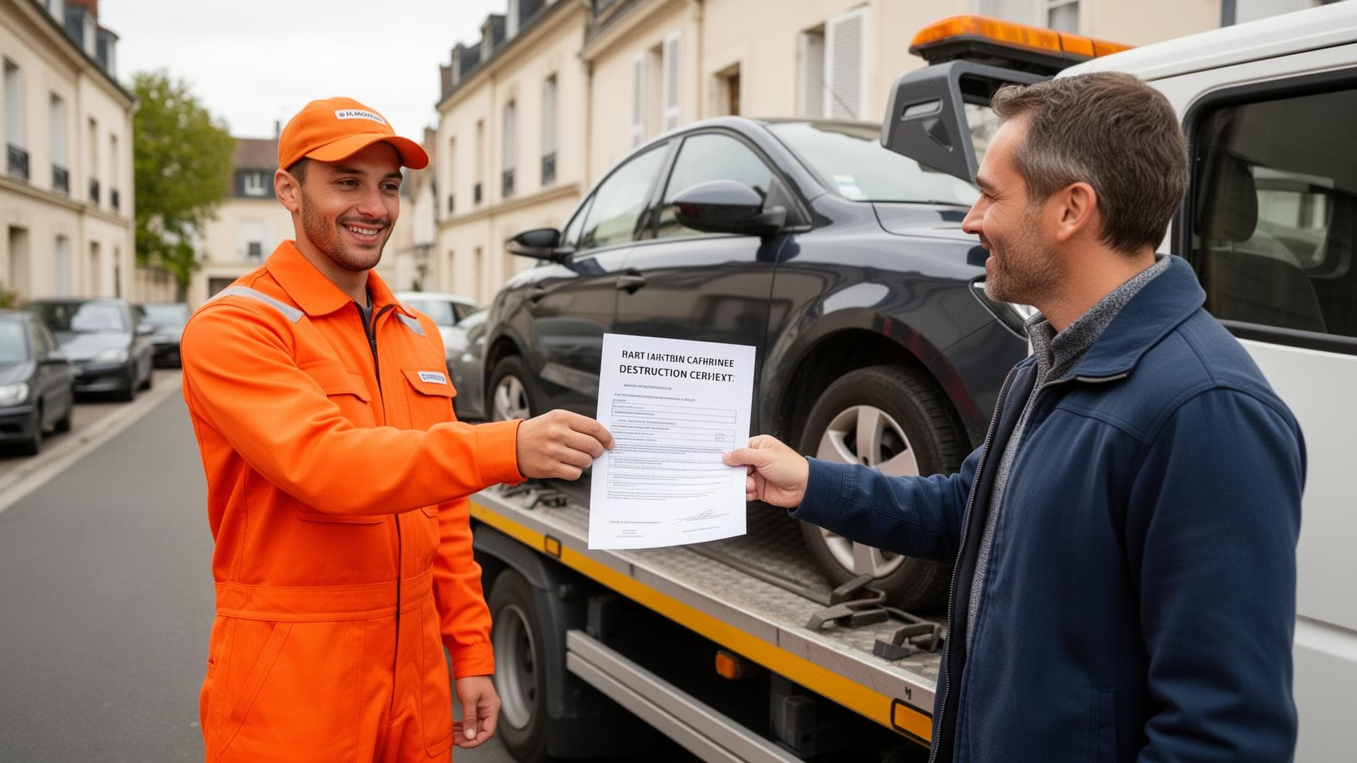 Remise du certificat de destruction